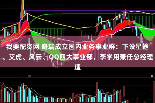 我要配资网 奇瑞成立国内业务事业群：下设星途、艾虎、风云、QQ四大事业部，李学用兼任总经理